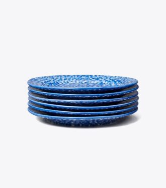 Assiette à canapés Spongeware, lot de 6