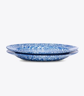 Assiette plate Spongeware, lot de 2