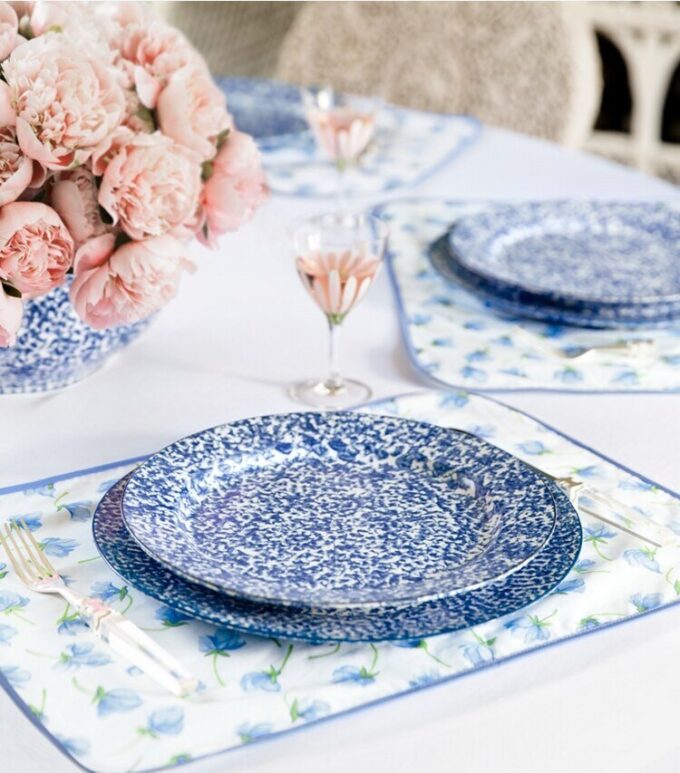 Assiette plate Spongeware, lot de 2 Assiette plate Spongeware, lot de 2