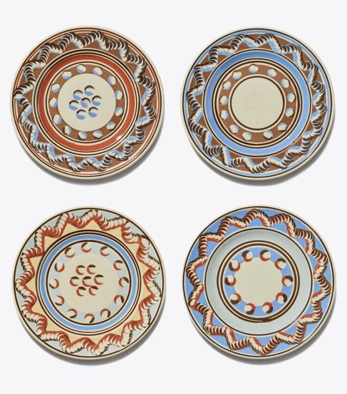 Assiette à salade Mochaware, lot de 4 Assiette à salade Mochaware, lot de 4