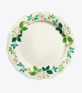 Assiettes plates à fleurs en relief, lot de 2