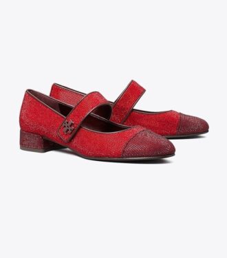 Ballerines à talons pavés et bout recouvert