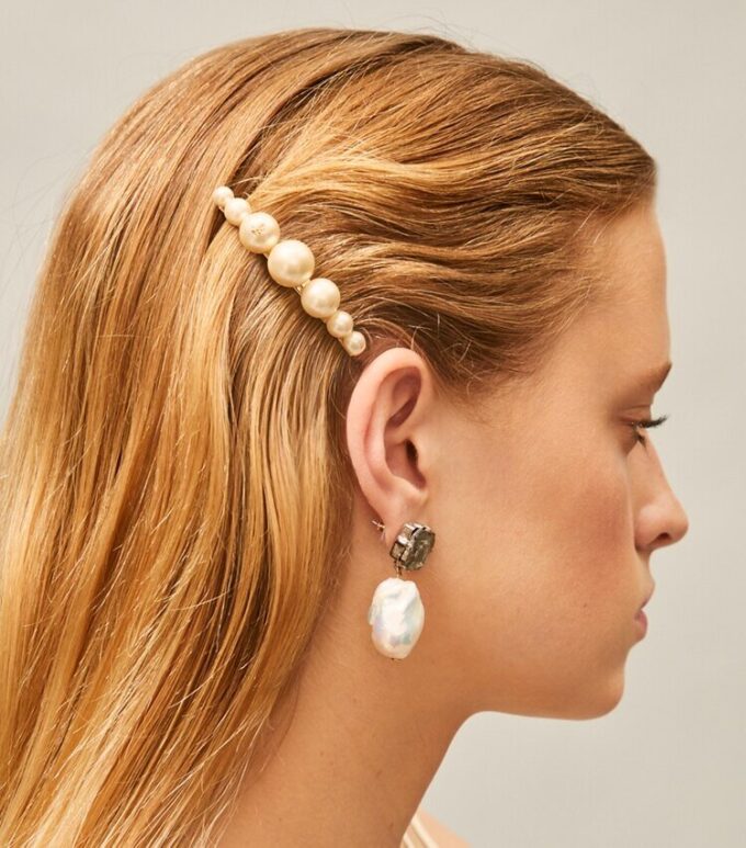Barrette à cheveux Logo Pearl Barrette à cheveux Logo Pearl