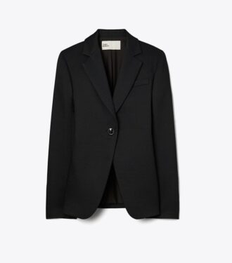 Blazer en crêpe texturé
