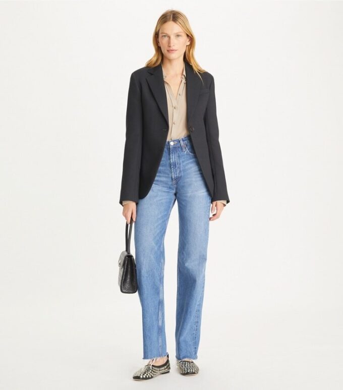 Blazer en crêpe texturé Blazer en crêpe texturé