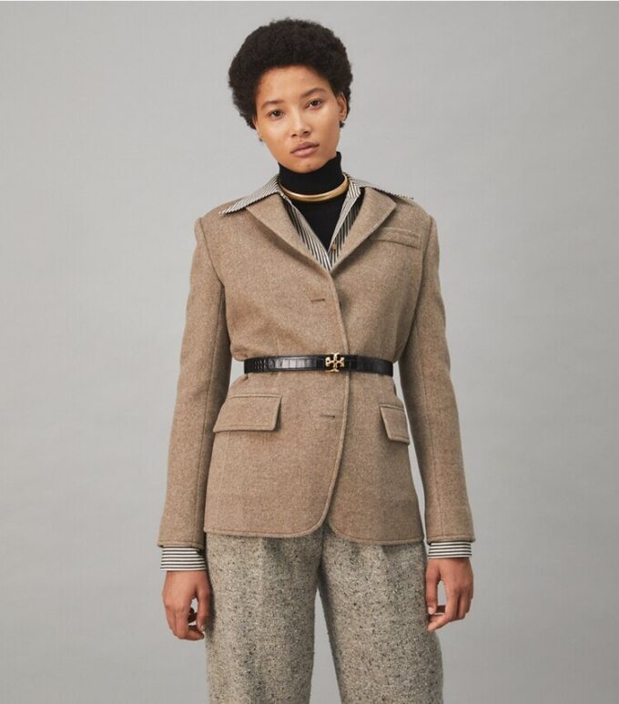 Blazer en laine double face
