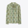 Blouse en soie à nœud Blouse en soie à nœud