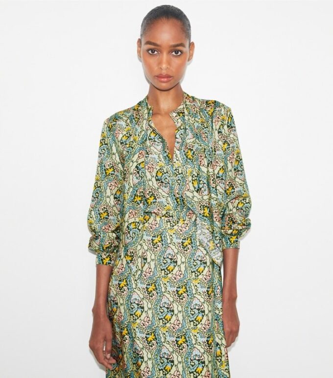 Blouse en soie à nœud Blouse en soie à nœud