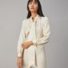Blouse à nœud en satin Blouse à nœud en satin