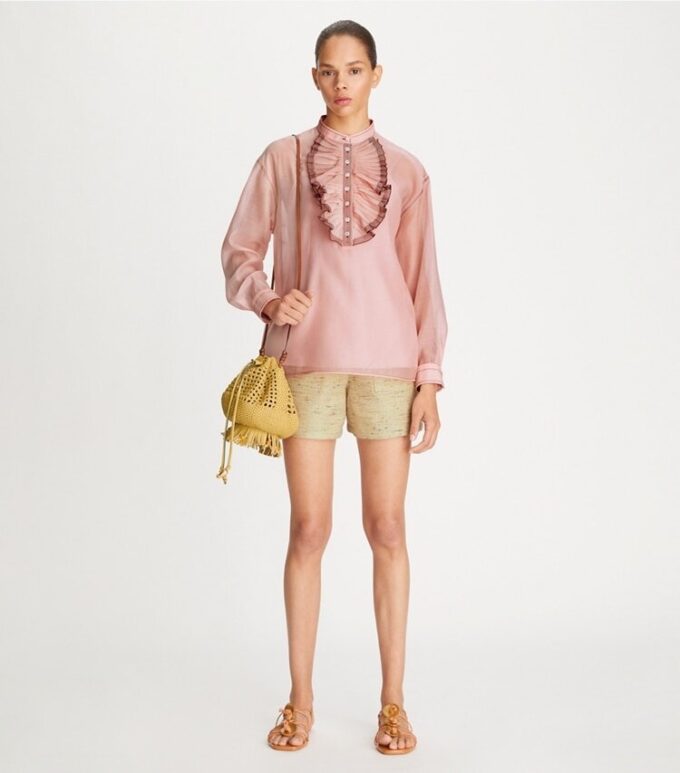 Blouse à volants sur le devant Blouse à volants sur le devant