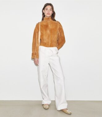 Blouson aviateur en daim