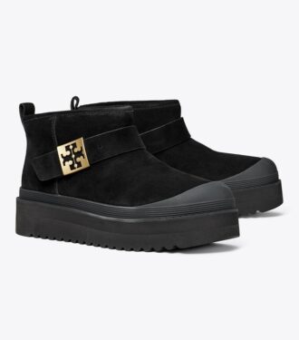 Bottes à plateforme en peau lainée Mellow