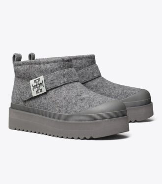 Bottes à plateforme en peau lainée Mellow