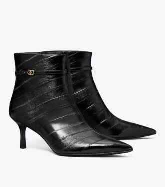 Bottines à talons avec boucle Double T
