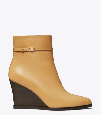 Bottines à talons compensés et double boucle Double T