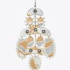 Boucles d’oreilles chandelier abstraites avec perles Boucles d’oreilles chandelier abstraites avec perles