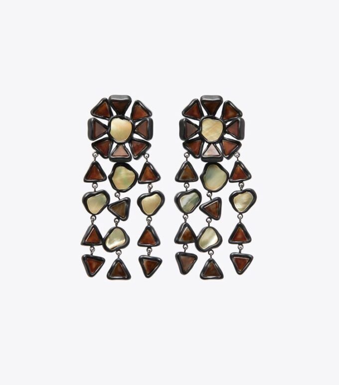 Boucles d&rsquo;oreilles chandelier en résine Curiosity