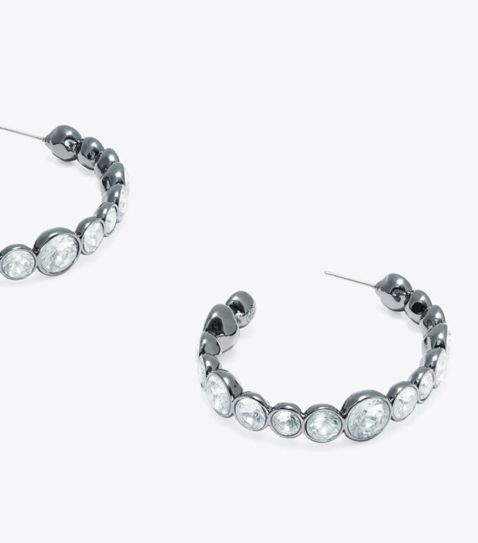 Boucles d’oreilles créoles en cristal Boucles d’oreilles créoles en cristal