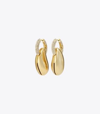 Boucles d&rsquo;oreilles créoles pavées