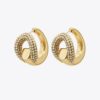 Boucles d’oreilles créoles pavées Boucles d’oreilles créoles pavées