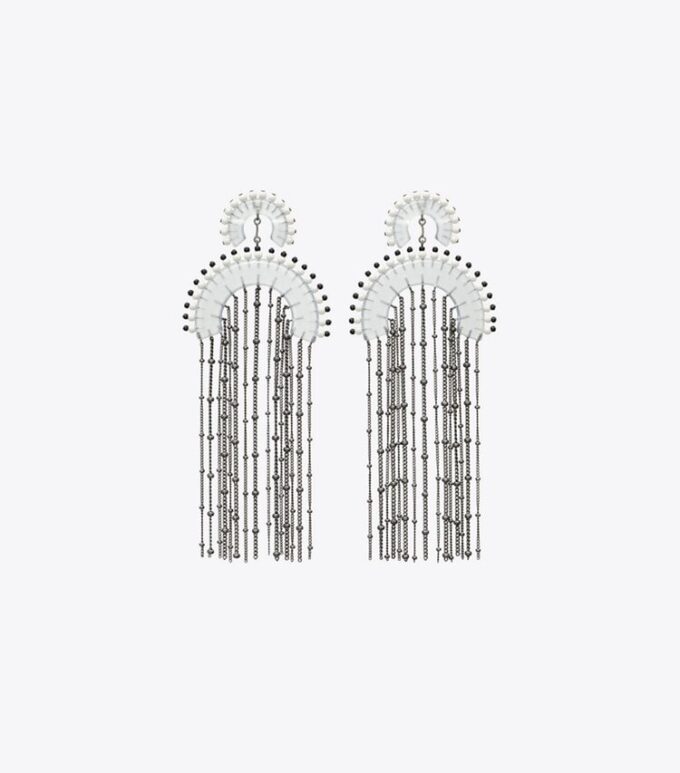 Boucles d’oreilles à franges et perles Boucles d’oreilles à franges et perles
