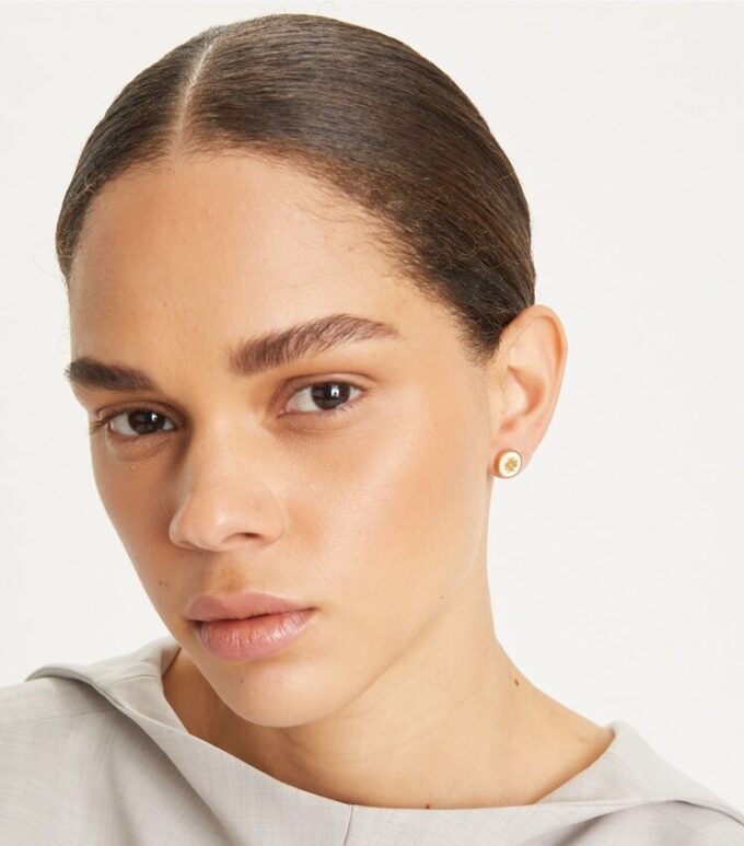 Boucles d&rsquo;oreilles Icon en émail avec cercle