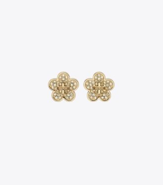 Boucles d&rsquo;oreilles pavées « Forget Me Not »