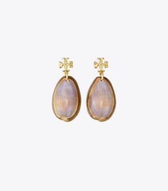 Boucles d&rsquo;oreilles pendantes en coquillage