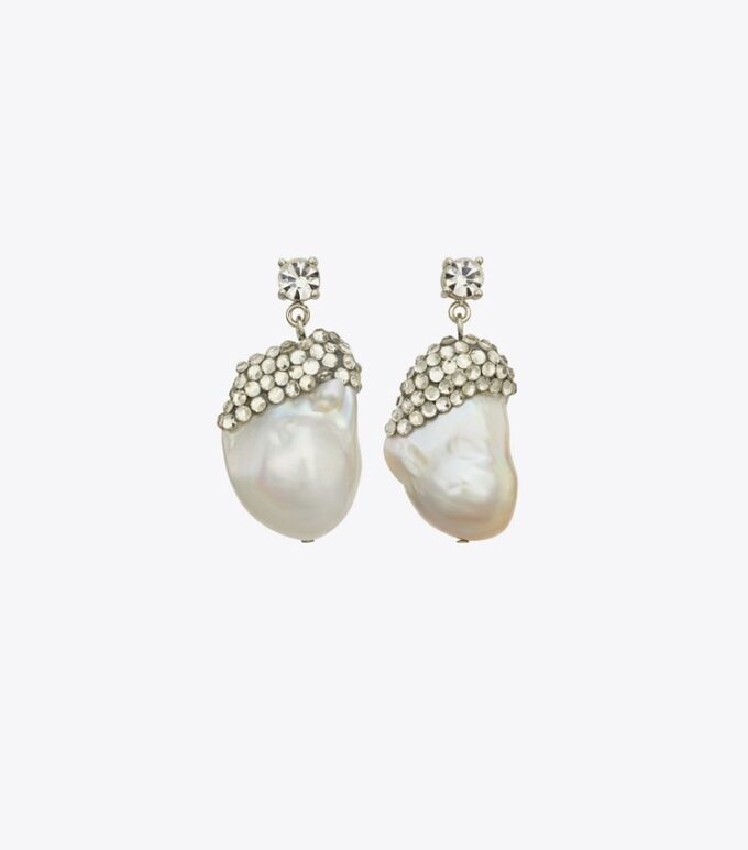 Boucles d’oreilles pendantes Moondance en cristal et perles Boucles d’oreilles pendantes Moondance en cristal et perles