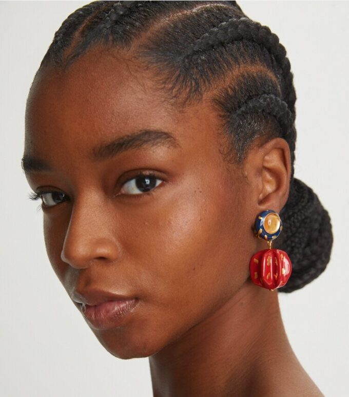 Boucles d’oreilles pendantes peintes Boucles d’oreilles pendantes peintes