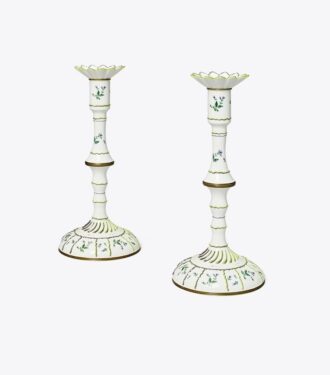 Bougeoirs Jolie Fleur, lot de 2