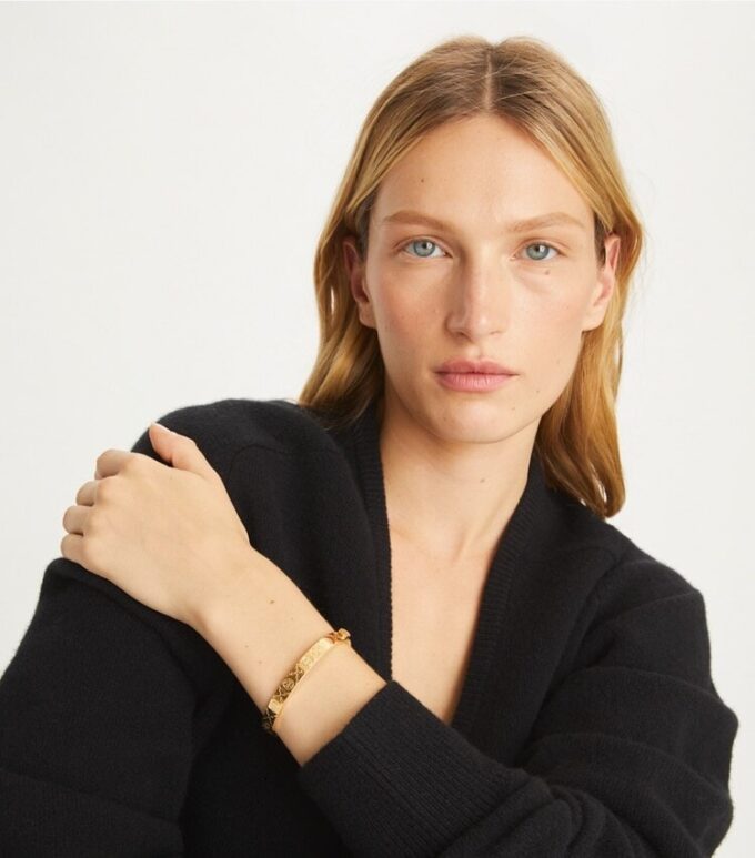 Bracelet à charnière Icon T Monogram