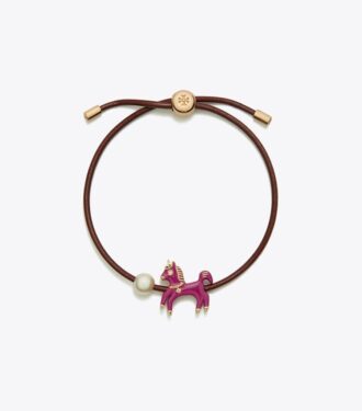 Bracelet coulissant Curiosity en émail avec motif cheval Bracelet coulissant Curiosity en émail avec motif cheval