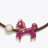 Bracelet coulissant Curiosity en émail avec motif cheval