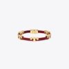 Bracelet empilable Serif-T en cuir gaufré croco Bracelet empilable Serif-T en cuir gaufré croco