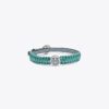 Bracelet en cuir et soie Miller Bracelet en cuir et soie Miller