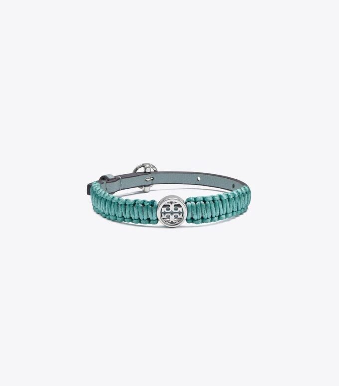 Bracelet en cuir et soie Miller Bracelet en cuir et soie Miller