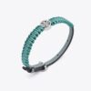 Bracelet en cuir et soie Miller Bracelet en cuir et soie Miller