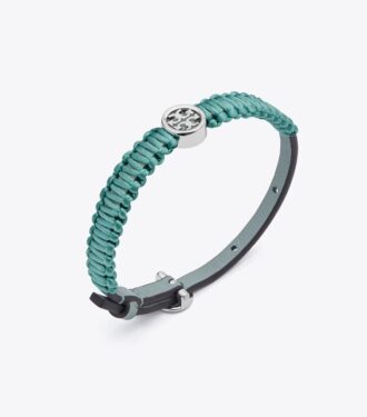 Bracelet en cuir et soie Miller