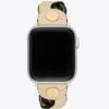Bracelet tressé pour Apple Watch®, cuir crème/noir, 38 mm – 40 mm Bracelet tressé pour Apple Watch®, cuir crème/noir, 38 mm – 40 mm