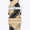 Bracelet tressé pour Apple Watch®, cuir crème/noir, 38 mm – 40 mm Bracelet tressé pour Apple Watch®, cuir crème/noir, 38 mm – 40 mm