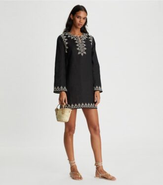 Caftan court orné