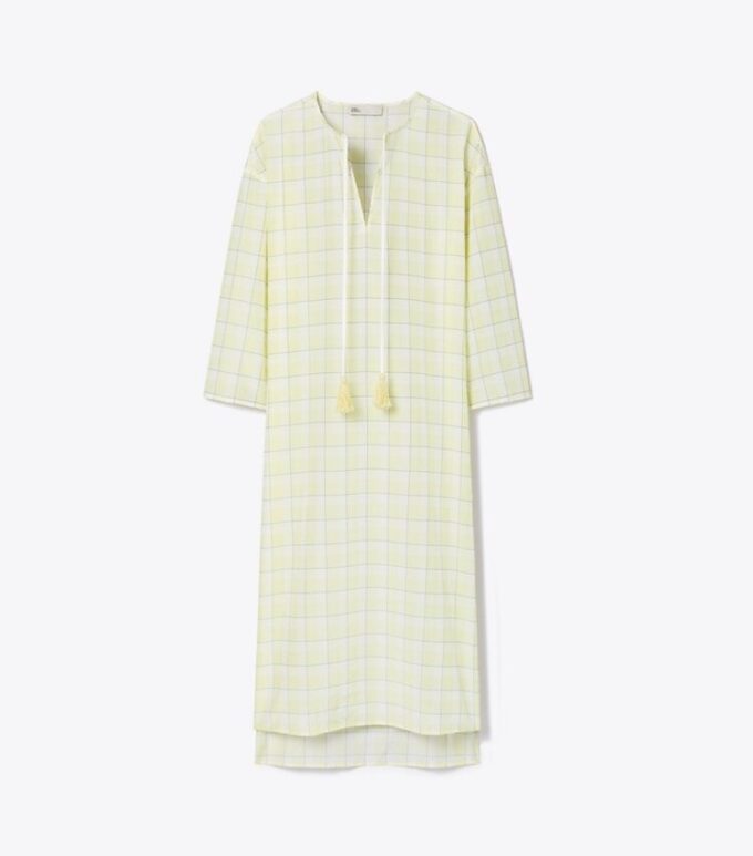 Caftan en coton à carreaux Caftan en coton à carreaux