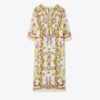 Caftan en gaze de lin imprimé Caftan en gaze de lin imprimé