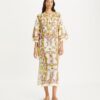 Caftan en gaze de lin imprimé Caftan en gaze de lin imprimé