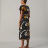 Caftan en popeline de coton brodé