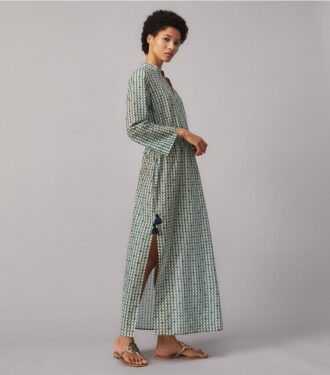 Caftan long imprimé