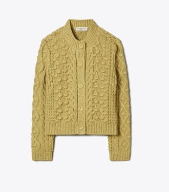 Cardigan à col rond chiné