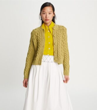 Cardigan à col rond chiné