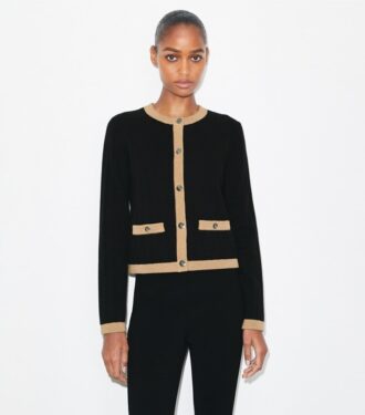 Cardigan court en laine mérinos